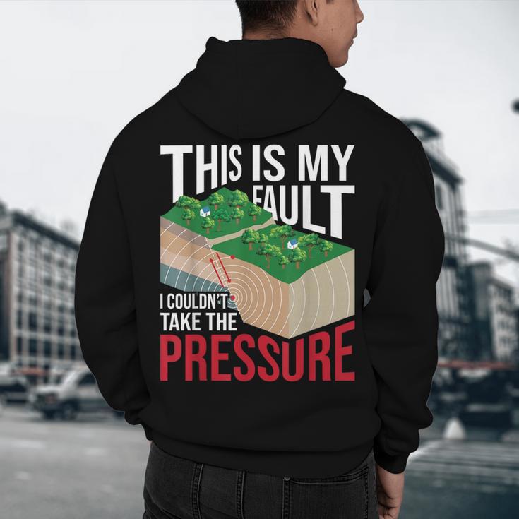 Couldn't Take The Pressure Geology Earth Science Teacher Men's Hoodie Back Print, novelty gifts, funny gifts