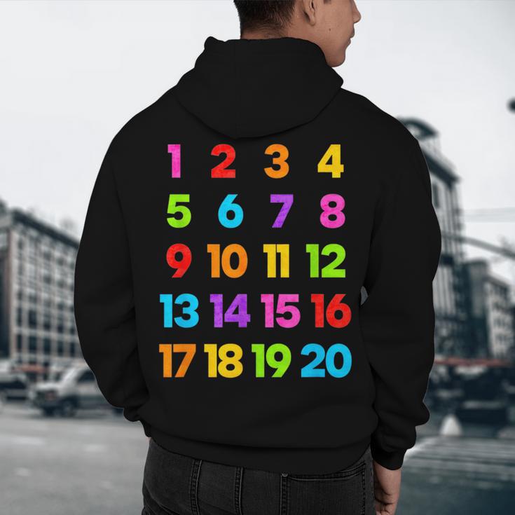 Counting 1-10 Learn To Count Number School Kids Teacher Men's Hoodie Back Print, novelty gifts, funny gifts Counting 1-10 Learn To Count Number School Kids Teacher Men's Hoodie Back Print, novelty gifts, funny gifts