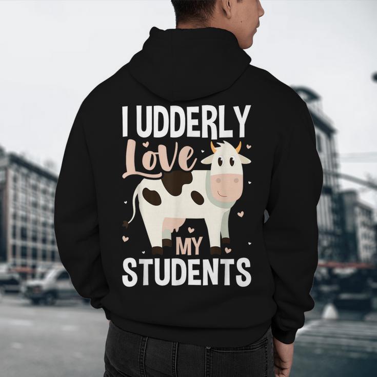Cow Teacher Lover Men's Hoodie Back Print, novelty gifts, funny gifts Cow Teacher Lover Men's Hoodie Back Print, novelty gifts, funny gifts