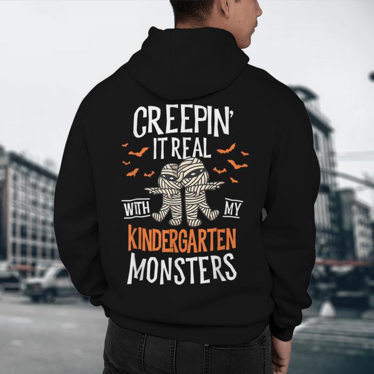 Creepin It Real Kindergarten Monsters Halloween Teacher Men's Hoodie Back Print, novelty gifts, funny gifts Creepin It Real Kindergarten Monsters Halloween Teacher Men's Hoodie Back Print, novelty gifts, funny gifts