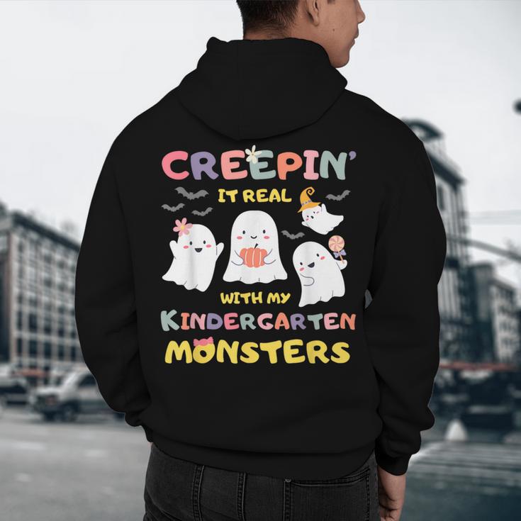 Creepin It Real With Kindergarten Monsters Halloween Teacher Men's Hoodie Back Print, novelty gifts, funny gifts Creepin It Real With Kindergarten Monsters Halloween Teacher Men's Hoodie Back Print, novelty gifts, funny gifts