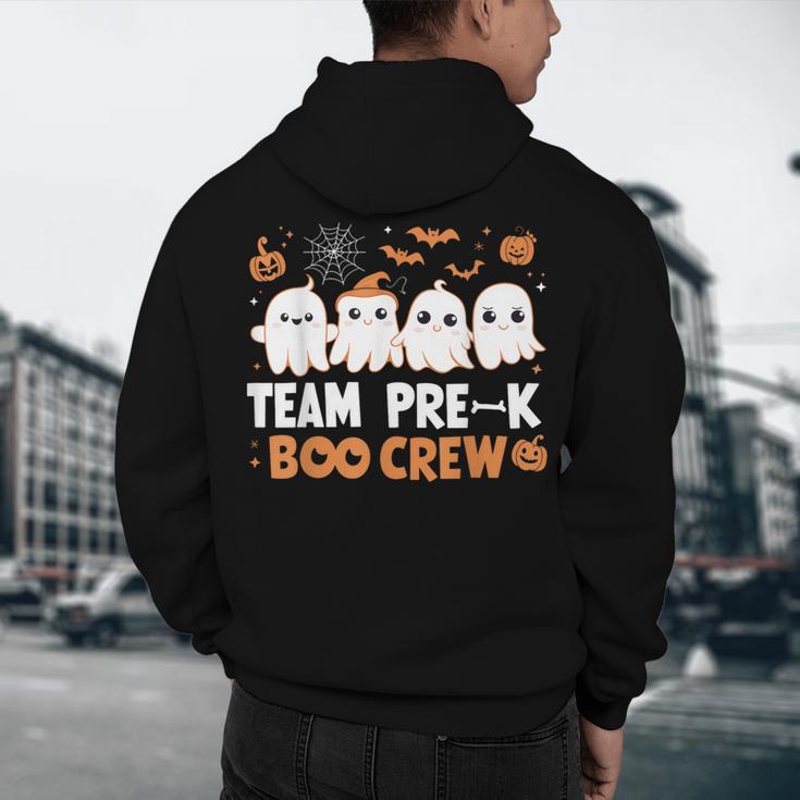 Cute Ghosts Pre-K Boo Crew Teachers Halloween Party Team For Men Women Kids Men's Hoodie Back Print, novelty gifts, funny gifts