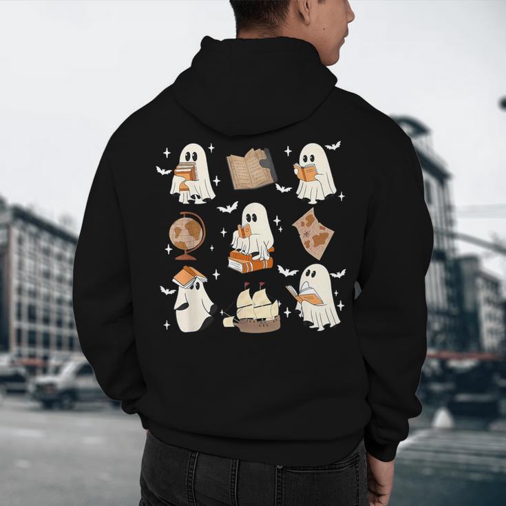 Cute Ghosts Reading Book Bookworm Halloween History Teacher Men's Hoodie Back Print, novelty gifts, funny gifts Cute Ghosts Reading Book Bookworm Halloween History Teacher Men's Hoodie Back Print, novelty gifts, funny gifts