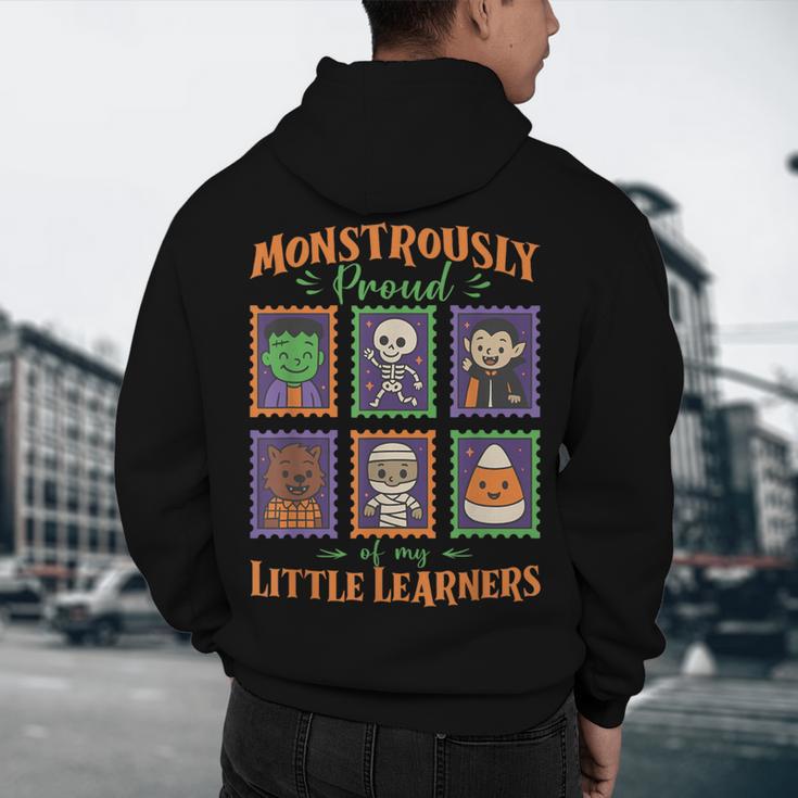Cute Halloween Teacher Men's Hoodie Back Print, novelty gifts, funny gifts