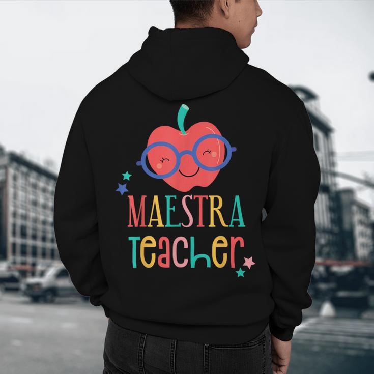 Cute Maestra Teacher Men's Hoodie Back Print, novelty gifts, funny gifts
