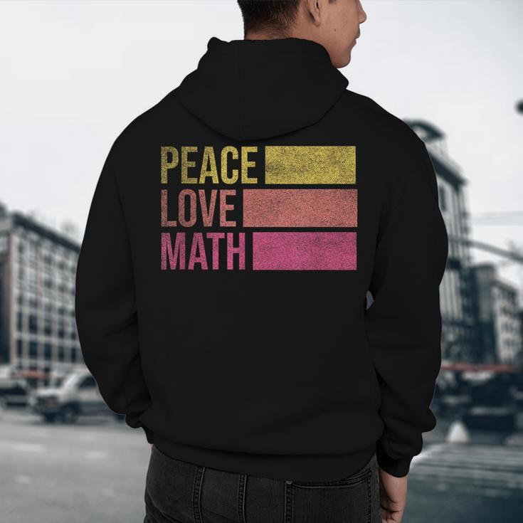 Cute Math Teacher Peace Love Math Men's Hoodie Back Print, novelty gifts, funny gifts Cute Math Teacher Peace Love Math Men's Hoodie Back Print, novelty gifts, funny gifts