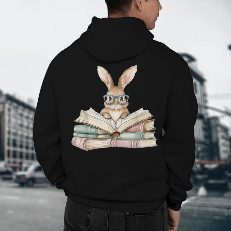 Cute Reading Bunny Glasses Books Bookworm Reader Teacher Men's Hoodie Back Print, novelty gifts, funny gifts Cute Reading Bunny Glasses Books Bookworm Reader Teacher Men's Hoodie Back Print, novelty gifts, funny gifts
