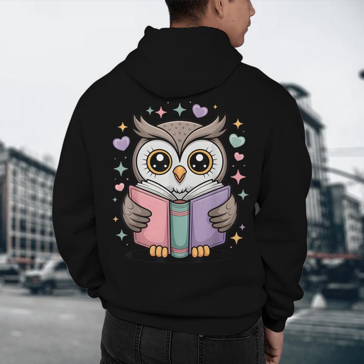 Cute Reading Owl Book Lover Teacher Librarian Bookworm Men's Hoodie Back Print, novelty gifts, funny gifts Cute Reading Owl Book Lover Teacher Librarian Bookworm Men's Hoodie Back Print, novelty gifts, funny gifts