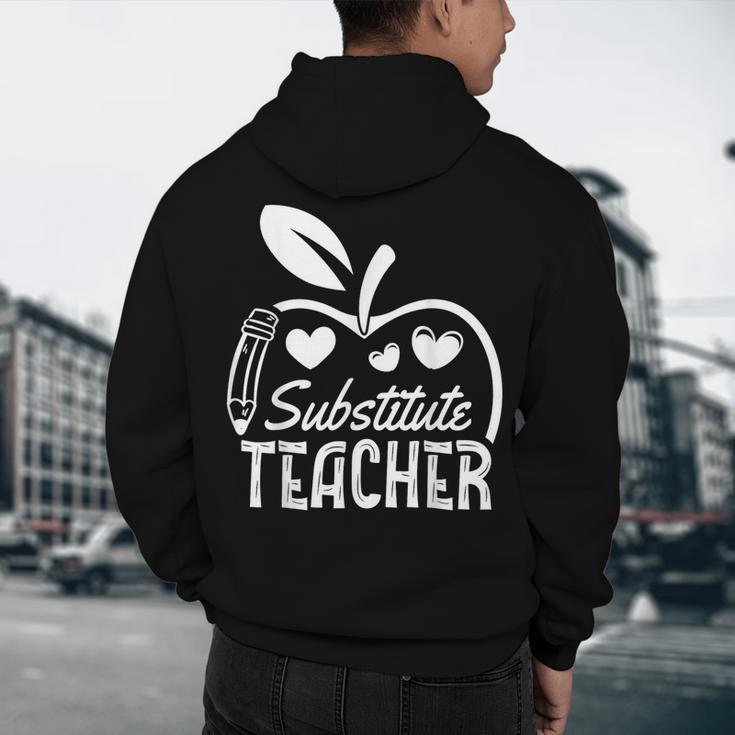 Cute Substitute Teacher Appreciation Men Women Men's Hoodie Back Print, novelty gifts, funny gifts Cute Substitute Teacher Appreciation Men Women Men's Hoodie Back Print, novelty gifts, funny gifts