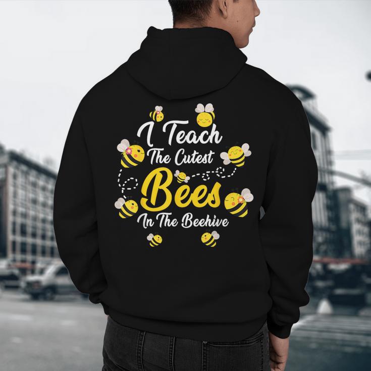 Cute I Teach The Cutest Bees In The Beehive Teacher's Day For Men Women Kids Men's Hoodie Back Print, novelty gifts, funny gifts