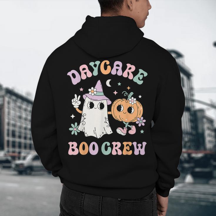 Daycare Boo Crew Groovy Halloween Floral Ghost Kid Teacher Men's Hoodie Back Print, novelty gifts, funny gifts Daycare Boo Crew Groovy Halloween Floral Ghost Kid Teacher Men's Hoodie Back Print, novelty gifts, funny gifts