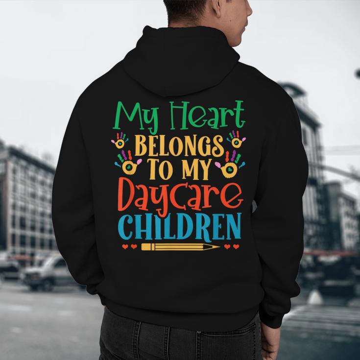 Daycare Children Childcare Provider Teacher PreK Nursery Men's Hoodie Back Print, novelty gifts, funny gifts