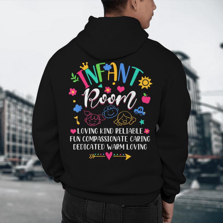 Daycare Provider Loving Kind Reliable Infant Room Teacher Men's Hoodie Back Print, novelty gifts, funny gifts Daycare Provider Loving Kind Reliable Infant Room Teacher Men's Hoodie Back Print, novelty gifts, funny gifts