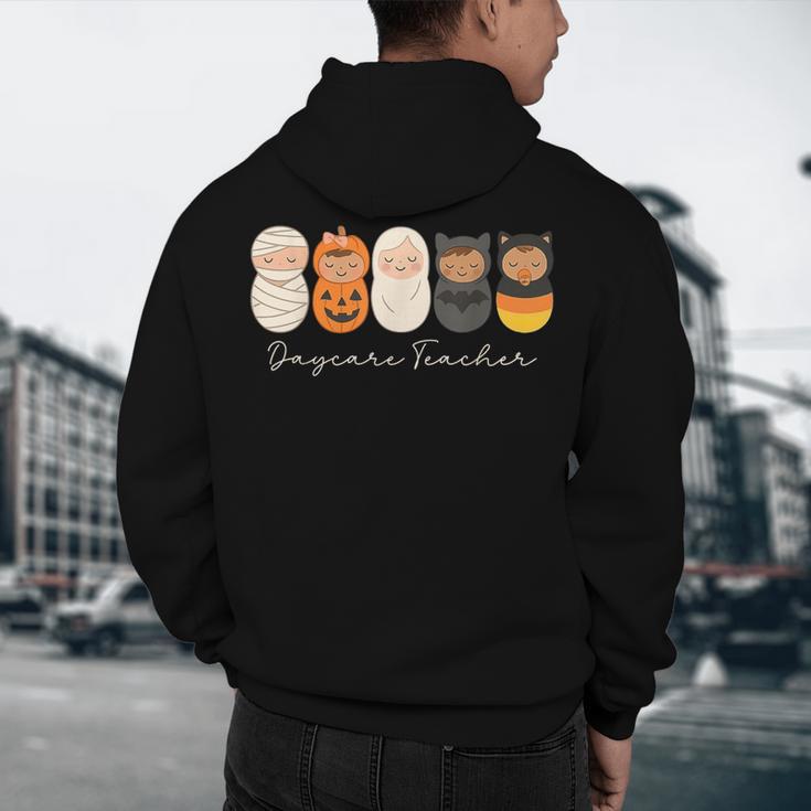 Daycare Teacher Halloween Infant Squad Spooky Childcare Fall Men's Hoodie Back Print, novelty gifts, funny gifts