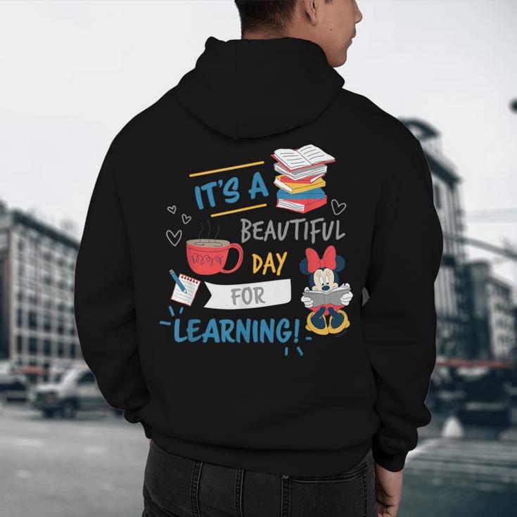 Disney Minnie Mouse Beautiful Day For Learning Teacher's Day Men's Hoodie Back Print, novelty gifts, funny gifts Disney Minnie Mouse Beautiful Day For Learning Teacher's Day Men's Hoodie Back Print, novelty gifts, funny gifts