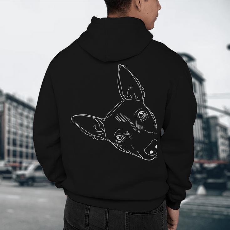 Dog American Hairless Terrier Men's Hoodie Back Print, novelty gifts, funny gifts