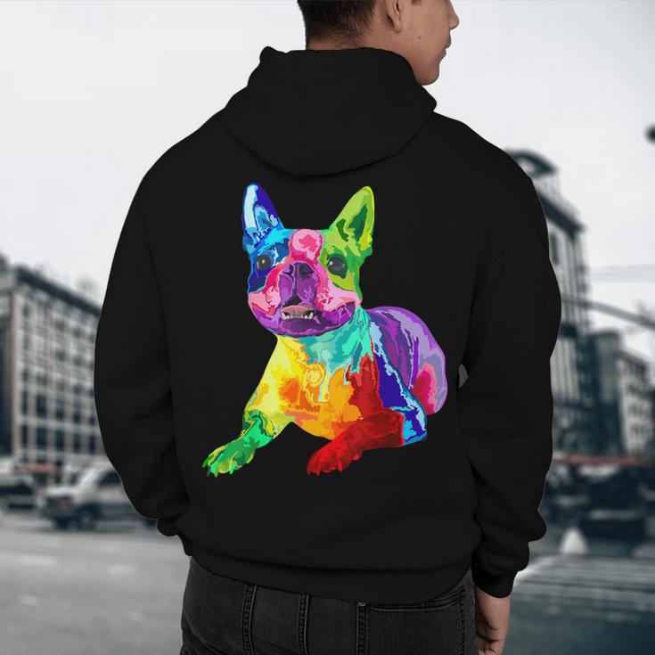 Dog Lover Boston Terrier Dog Colorful Boston Terrier Men Women Kids Men's Hoodie Back Print, novelty gifts, funny gifts