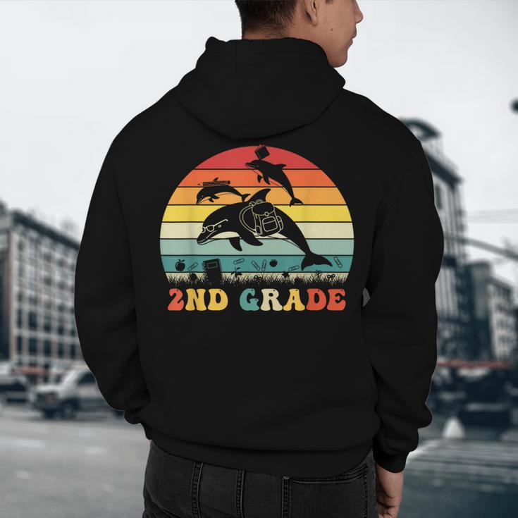 Dolphin Second Grade Back To School Teacher Student Men's Hoodie Back Print, novelty gifts, funny gifts Dolphin Second Grade Back To School Teacher Student Men's Hoodie Back Print, novelty gifts, funny gifts