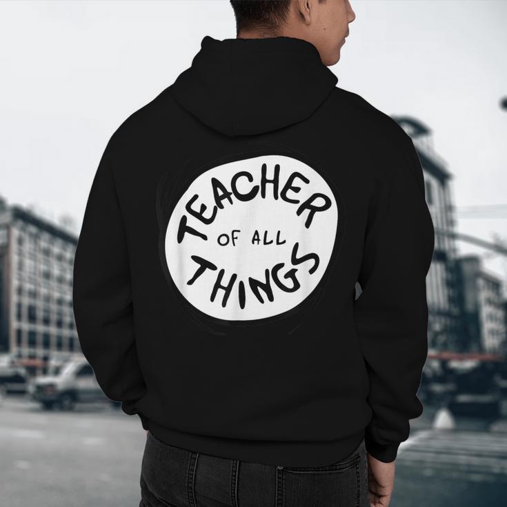 Dr Seuss Teacher Of All Things Red Emblem Men's Hoodie Back Print, novelty gifts, funny gifts