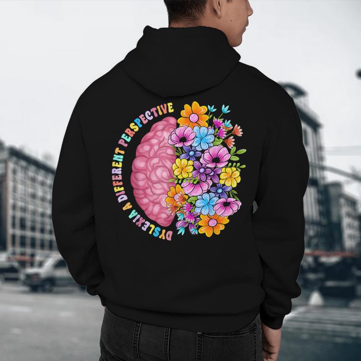 Dyslexia Different Perspective Reading Brain Floral Teacher Men's Hoodie Back Print, novelty gifts, funny gifts Dyslexia Different Perspective Reading Brain Floral Teacher Men's Hoodie Back Print, novelty gifts, funny gifts