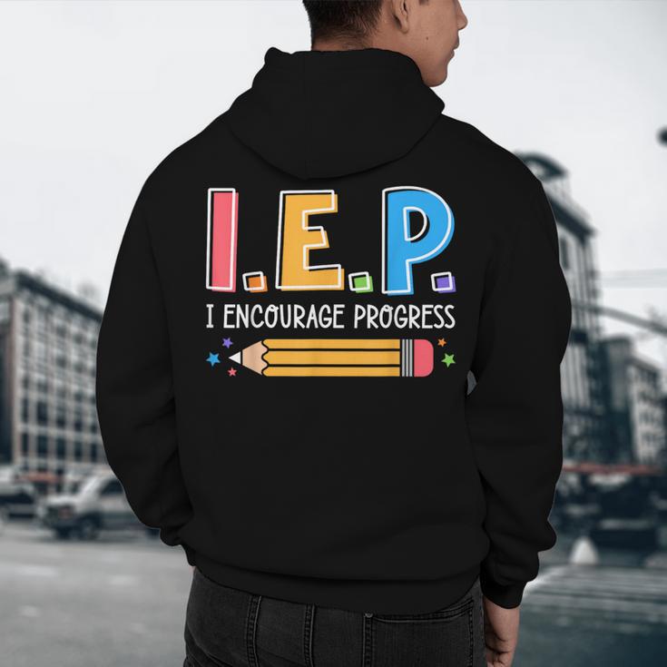 I E P I Encourage Progress Special Education Teacher Men's Hoodie Back Print, novelty gifts, funny gifts I E P I Encourage Progress Special Education Teacher Men's Hoodie Back Print, novelty gifts, funny gifts