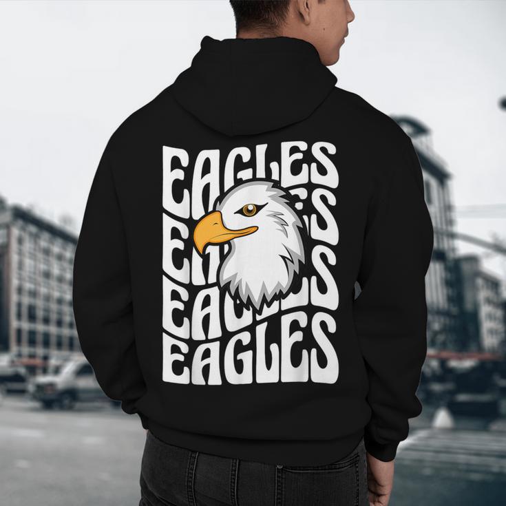 Eagles School Sports Fan Team Spirit Teacher Parent Student Men's Hoodie Back Print, novelty gifts, funny gifts