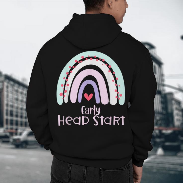 Early Headstart Cute Retro Rainbow Teachers Men's Hoodie Back Print, novelty gifts, funny gifts Early Headstart Cute Retro Rainbow Teachers Men's Hoodie Back Print, novelty gifts, funny gifts