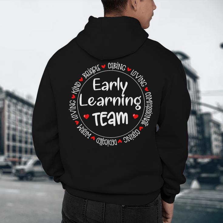 Early Learning TEAM Preschool Teacher Early Learners Crew Men's Hoodie Back Print, novelty gifts, funny gifts Early Learning TEAM Preschool Teacher Early Learners Crew Men's Hoodie Back Print, novelty gifts, funny gifts