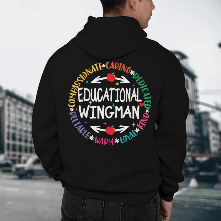 Educational Wingman Assistant Teaching a School Teacher Aide Men's Hoodie Back Print, novelty gifts, funny gifts Educational Wingman Assistant Teaching a School Teacher Aide Men's Hoodie Back Print, novelty gifts, funny gifts