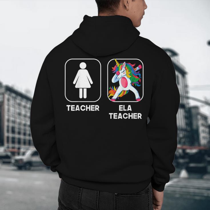 ELA Teacher Dabbing Unicorn Teacher Women Men's Hoodie Back Print, novelty gifts, funny gifts ELA Teacher Dabbing Unicorn Teacher Women Men's Hoodie Back Print, novelty gifts, funny gifts