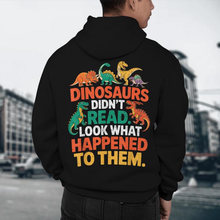 English Teacher Dinosaurs Didn’t Read What Happened To Them Men's Hoodie Back Print, novelty gifts, funny gifts English Teacher Dinosaurs Didn’t Read What Happened To Them Men's Hoodie Back Print, novelty gifts, funny gifts