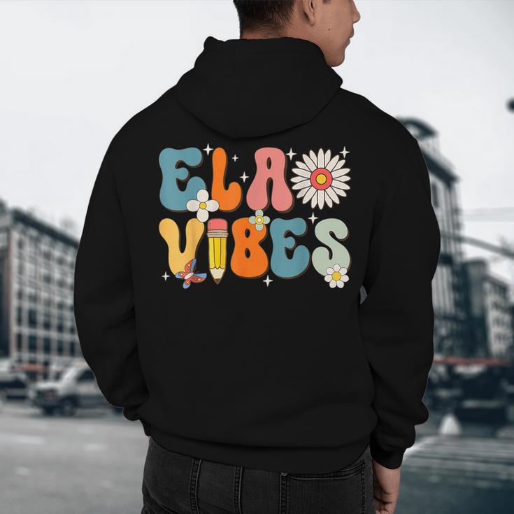 English Teacher Ela Vibes Teacher Kids First Day Of School Men's Hoodie Back Print, novelty gifts, funny gifts
