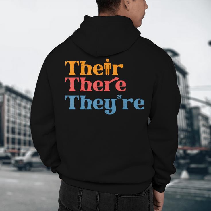 English Teacher Their There Theyre Grammar Men Women Men's Hoodie Back Print, novelty gifts, funny gifts English Teacher Their There Theyre Grammar Men Women Men's Hoodie Back Print, novelty gifts, funny gifts