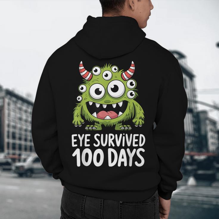 Eye Survived 100 Days Of School Monster Lover Teacher Kids Men's Hoodie Back Print, novelty gifts, funny gifts Eye Survived 100 Days Of School Monster Lover Teacher Kids Men's Hoodie Back Print, novelty gifts, funny gifts