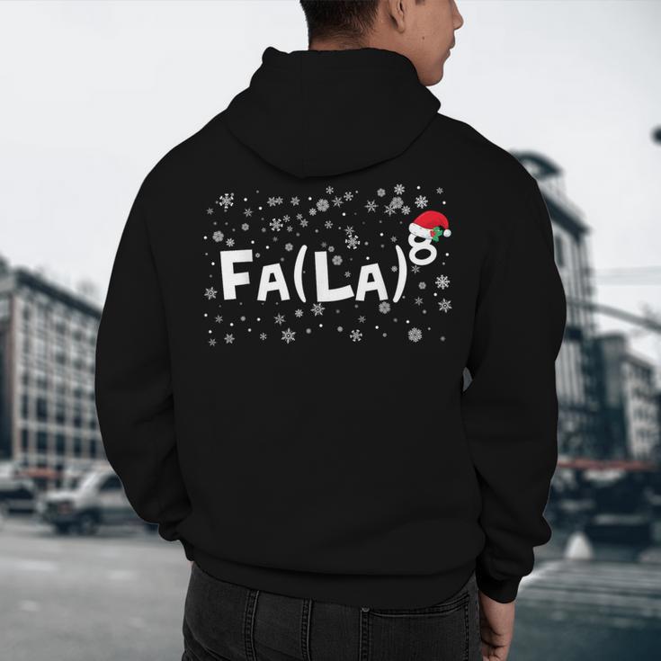 FA LA8 Christmas Santa Fa La Math Teacher Mathematic Men's Hoodie Back Print, novelty gifts, funny gifts