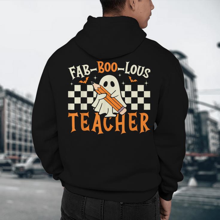 Fab Boo Lous Teacher Retro Ghost Spooky Halloween Costume Men's Hoodie Back Print, novelty gifts, funny gifts Fab Boo Lous Teacher Retro Ghost Spooky Halloween Costume Men's Hoodie Back Print, novelty gifts, funny gifts