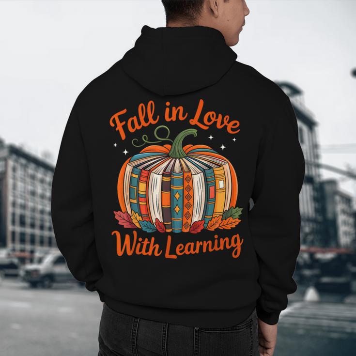 Fall In Love With Learning Book Lover Autumn Pumpkin Teacher Men's Hoodie Back Print, novelty gifts, funny gifts Fall In Love With Learning Book Lover Autumn Pumpkin Teacher Men's Hoodie Back Print, novelty gifts, funny gifts