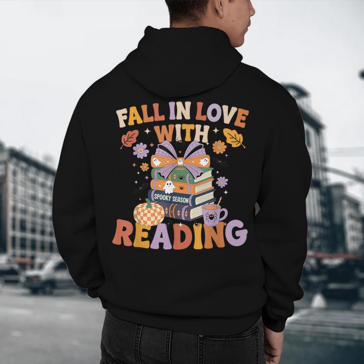 Fall In Love With Reading Halloween Stack Of Book Teacher Men's Hoodie Back Print, novelty gifts, funny gifts Fall In Love With Reading Halloween Stack Of Book Teacher Men's Hoodie Back Print, novelty gifts, funny gifts