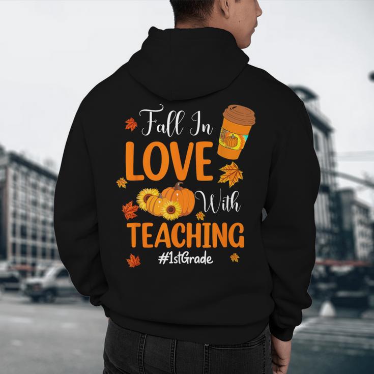 Fall In Love With Teaching 1st Grade Teacher Thanksgiving For Men Women Girls Kids Men's Hoodie Back Print, novelty gifts, funny gifts Fall In Love With Teaching 1st Grade Teacher Thanksgiving For Men Women Girls Kids Men's Hoodie Back Print, novelty gifts, funny gifts