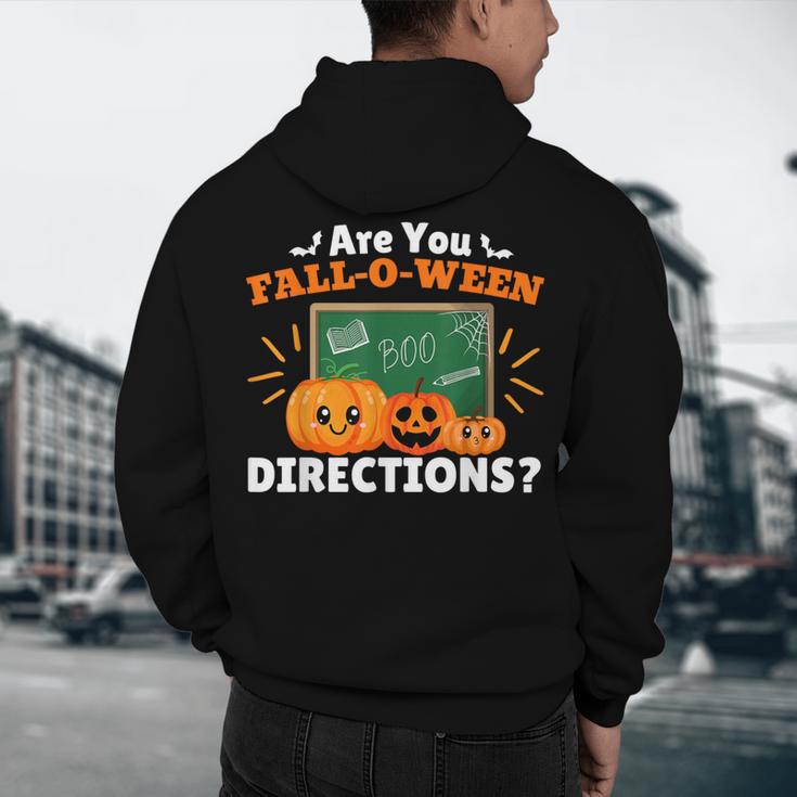Are You Fall O Ween Directions Halloween Teacher Retro Men's Hoodie Back Print, novelty gifts, funny gifts Are You Fall O Ween Directions Halloween Teacher Retro Men's Hoodie Back Print, novelty gifts, funny gifts