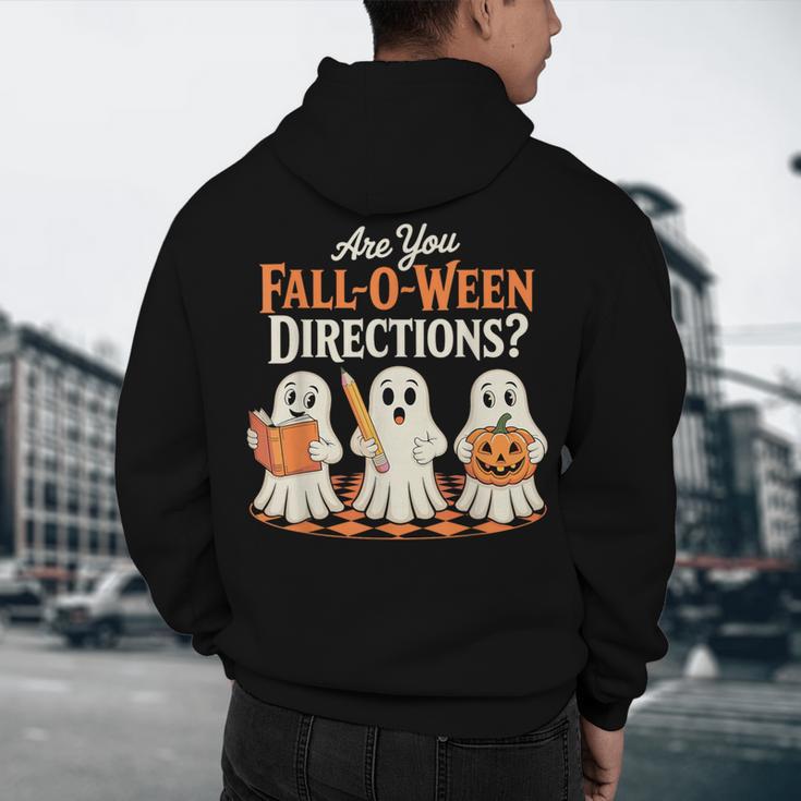 Are You Fall O Ween DirectionsRetro Teacher Halloween Ghost Men's Hoodie Back Print, novelty gifts, funny gifts Are You Fall O Ween DirectionsRetro Teacher Halloween Ghost Men's Hoodie Back Print, novelty gifts, funny gifts