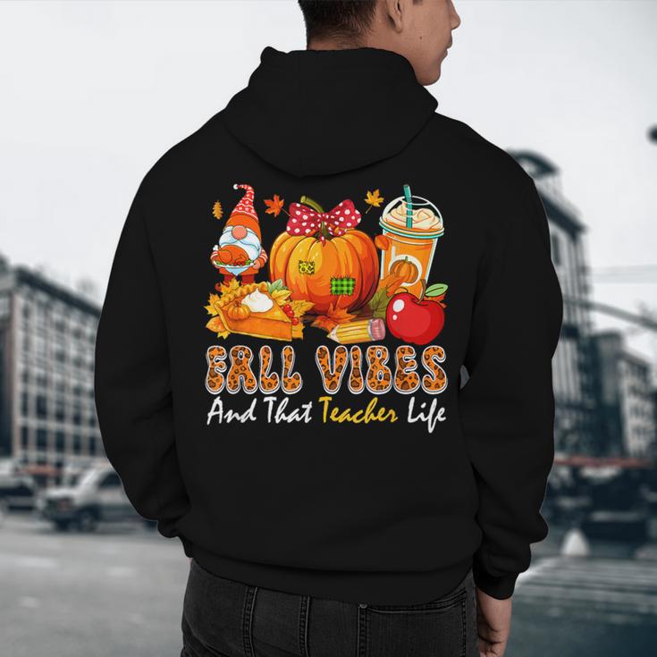 Fall Vibes Costume Teacher Thanksgiving Leopard Gnome Men's Hoodie Back Print, novelty gifts, funny gifts Fall Vibes Costume Teacher Thanksgiving Leopard Gnome Men's Hoodie Back Print, novelty gifts, funny gifts