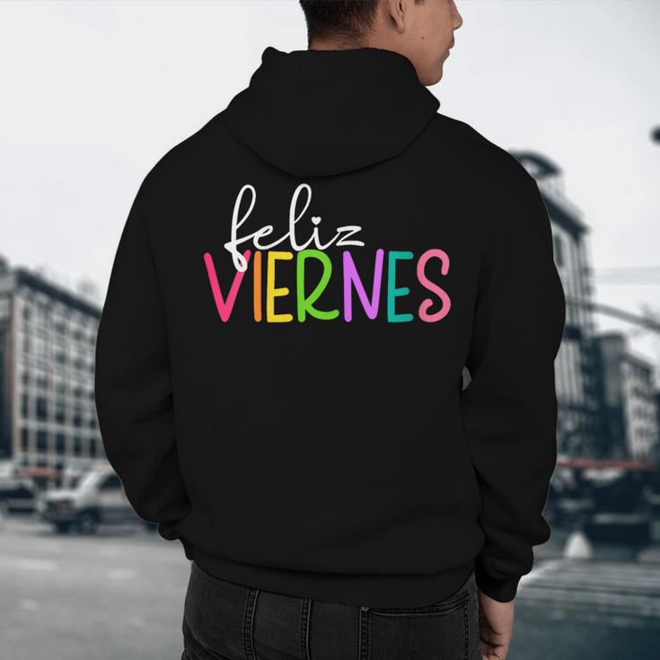 Feliz Viernes Happy Friday Spanish Teacher Friday Spanish Sp Men's Hoodie Back Print, novelty gifts, funny gifts