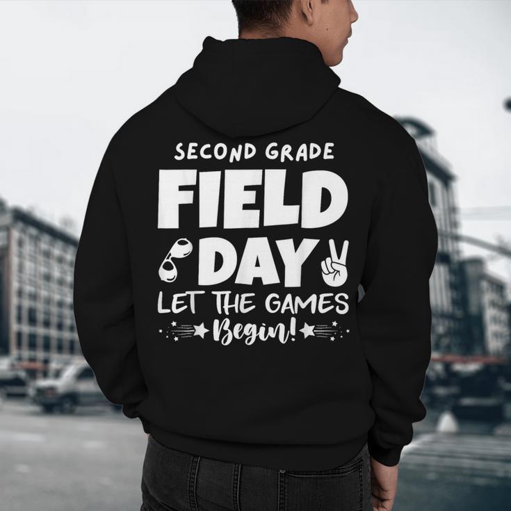 Field Day Second 2nd Grade Orange 2025 Boy Girl Teacher Men's Hoodie Back Print, novelty gifts, funny gifts