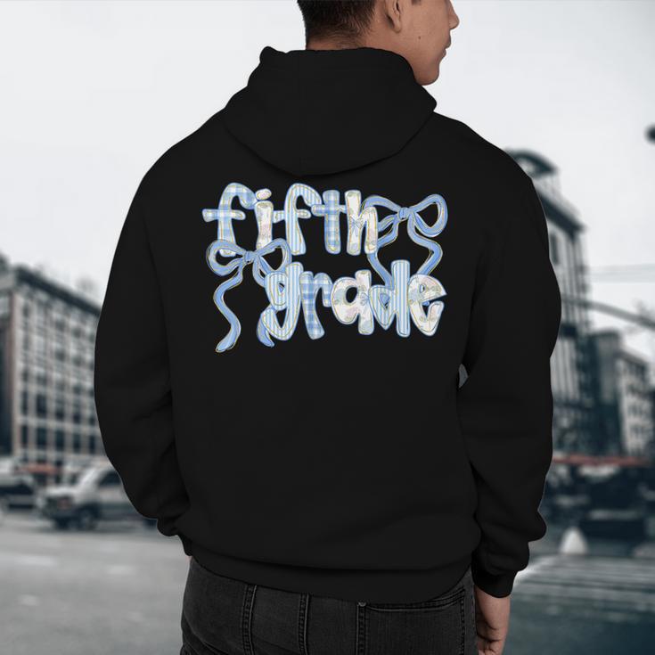 Fifth Grade Team Coquette Bow 5th Grade Teacher Girl Kid Men's Hoodie Back Print, novelty gifts, funny gifts Fifth Grade Team Coquette Bow 5th Grade Teacher Girl Kid Men's Hoodie Back Print, novelty gifts, funny gifts
