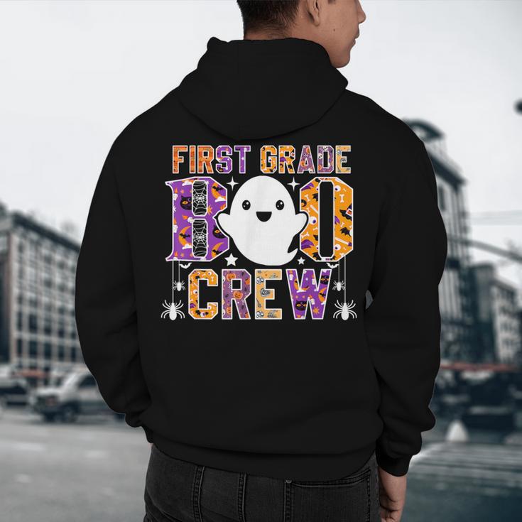 First Grade Boo Crew Teacher Student Halloween Costume Men's Hoodie Back Print, novelty gifts, funny gifts