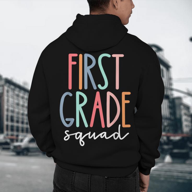 First Grade Squad 1st Grade Teacher Crew Back To School Team Men's Hoodie Back Print, novelty gifts, funny gifts First Grade Squad 1st Grade Teacher Crew Back To School Team Men's Hoodie Back Print, novelty gifts, funny gifts