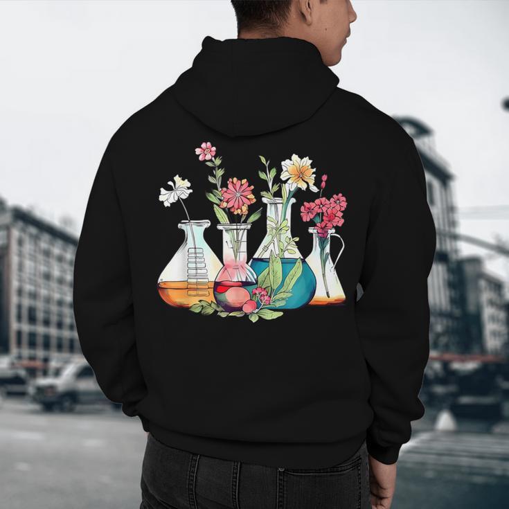 Floral Beakers Chemistry Lab Teacher Men's Hoodie Back Print, novelty gifts, funny gifts Floral Beakers Chemistry Lab Teacher Men's Hoodie Back Print, novelty gifts, funny gifts