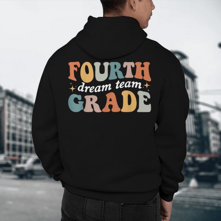 Fourth Grade Dream Team 4th Grade Teacher Back To School Men's Hoodie Back Print, novelty gifts, funny gifts
