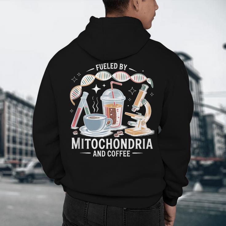 Fueled By Mitochondria Coffee Science Teacher Student Men's Hoodie Back Print, novelty gifts, funny gifts